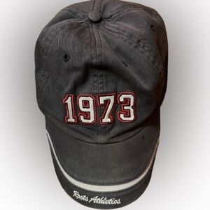 Roots Athletics Gray Adjustable Ball Cap with 1973 Embroidery